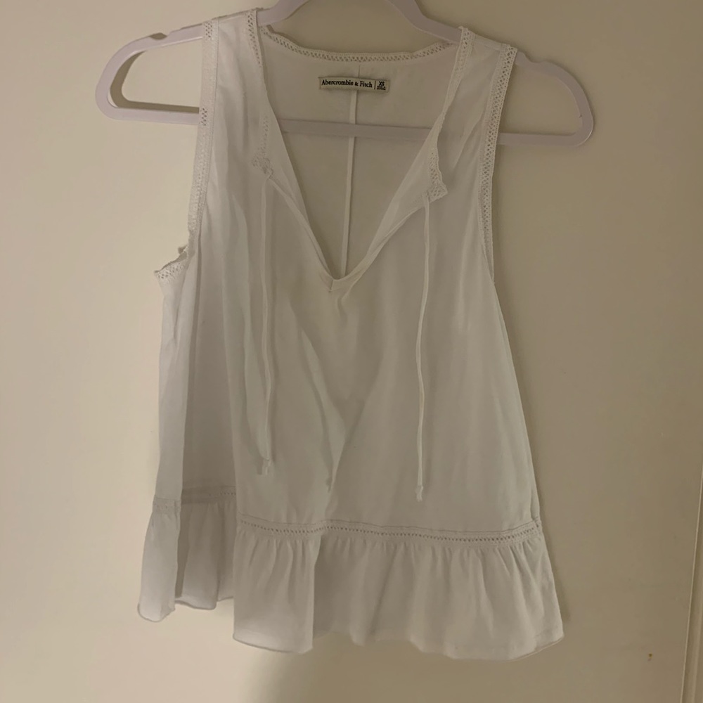 abercrombie and fitch white blouse